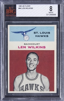 1961-62 Fleer #44 Len Wilkins Rookie Card – BVG NM-MT 8